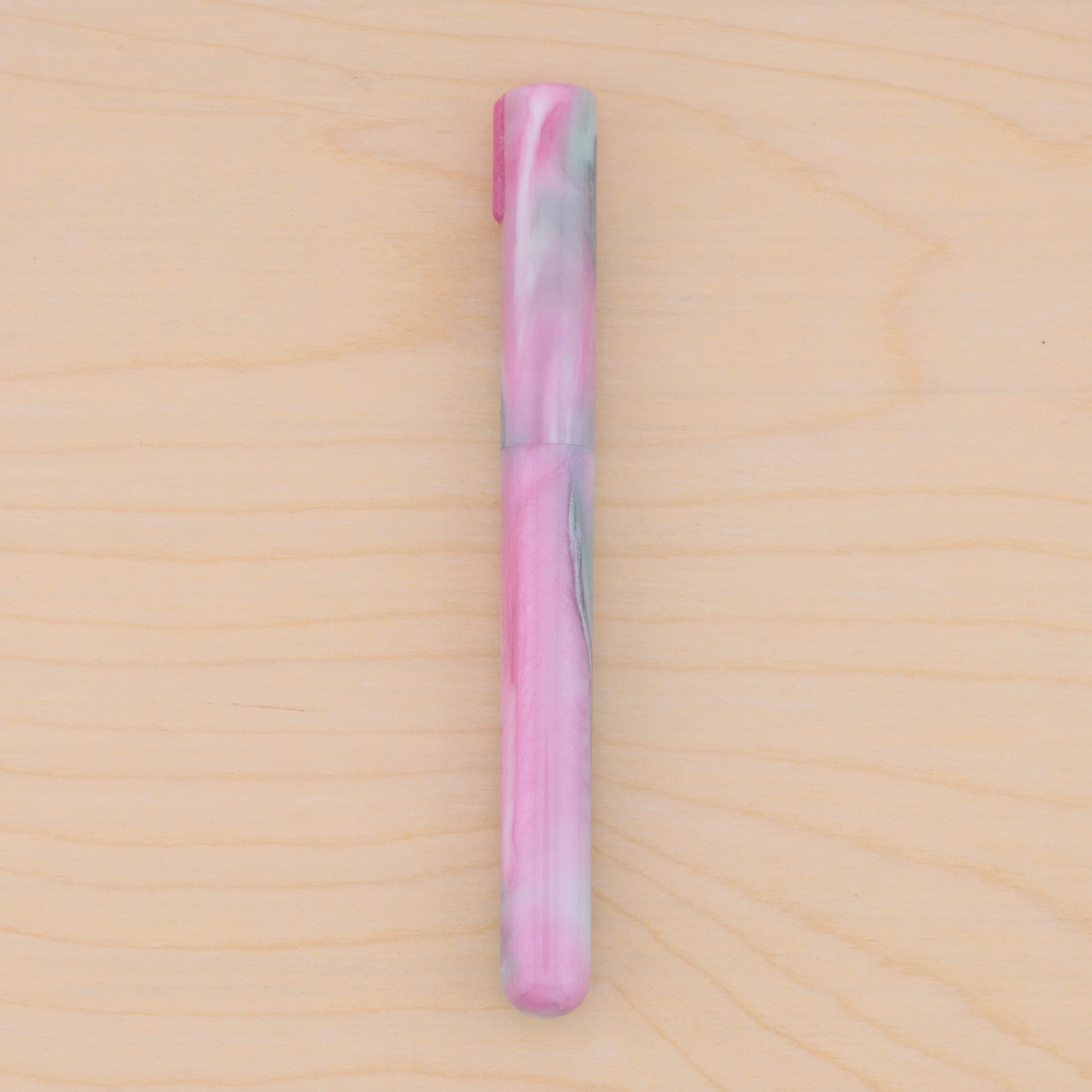 Silver Marble in Pink & Mint Watercolor (H)