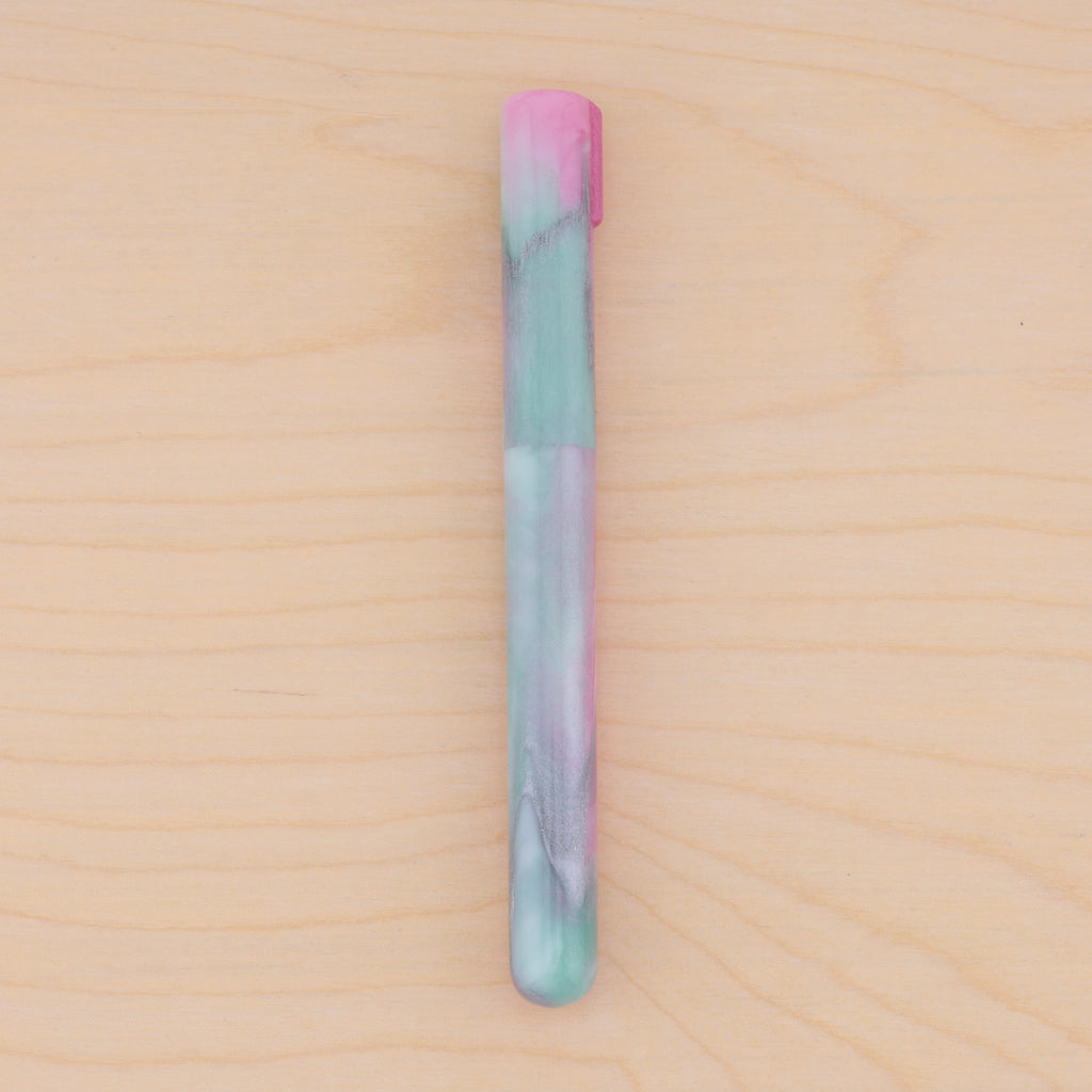 Silver Marble in Pink & Mint Watercolor (H)
