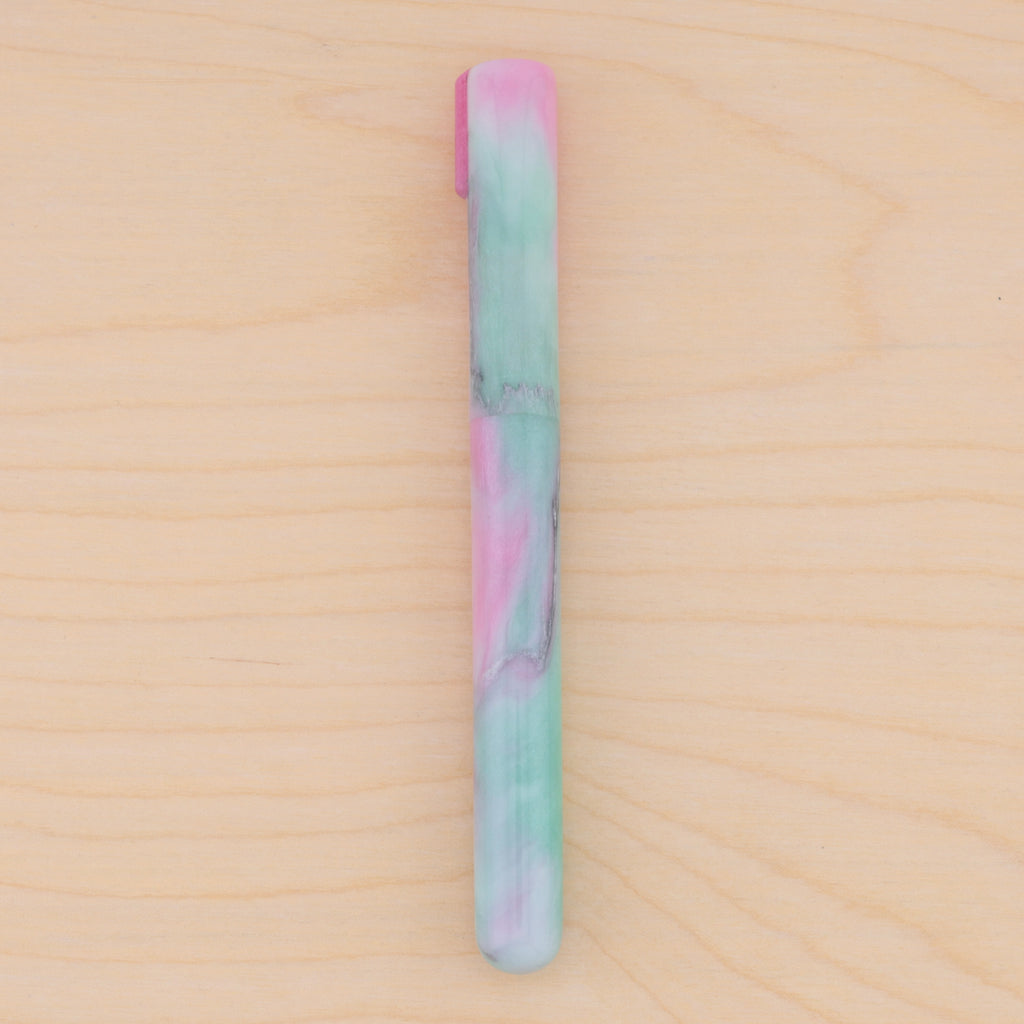 Silver Marble in Pink & Mint Watercolor (H)