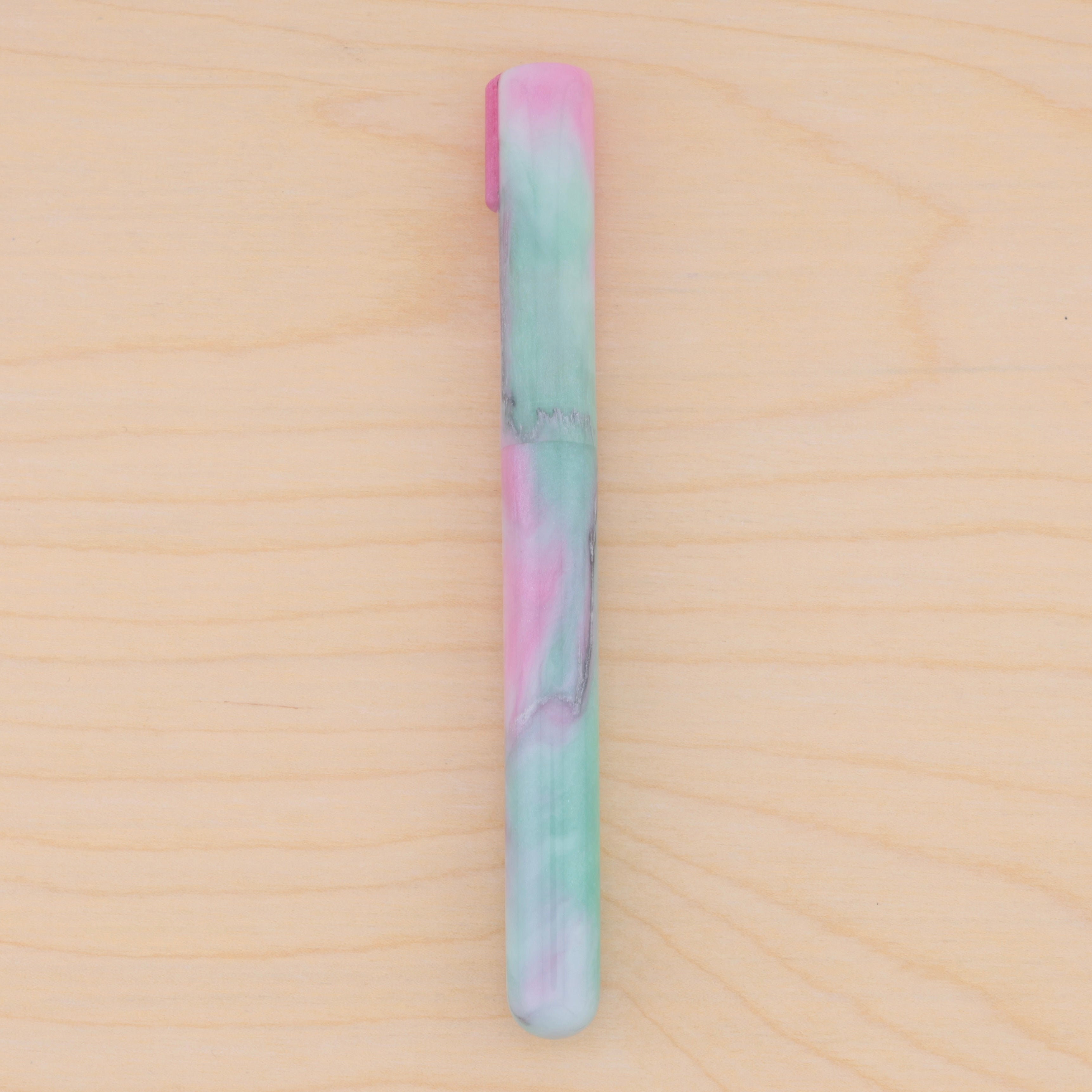 Silver Marble in Pink & Mint Watercolor (H)