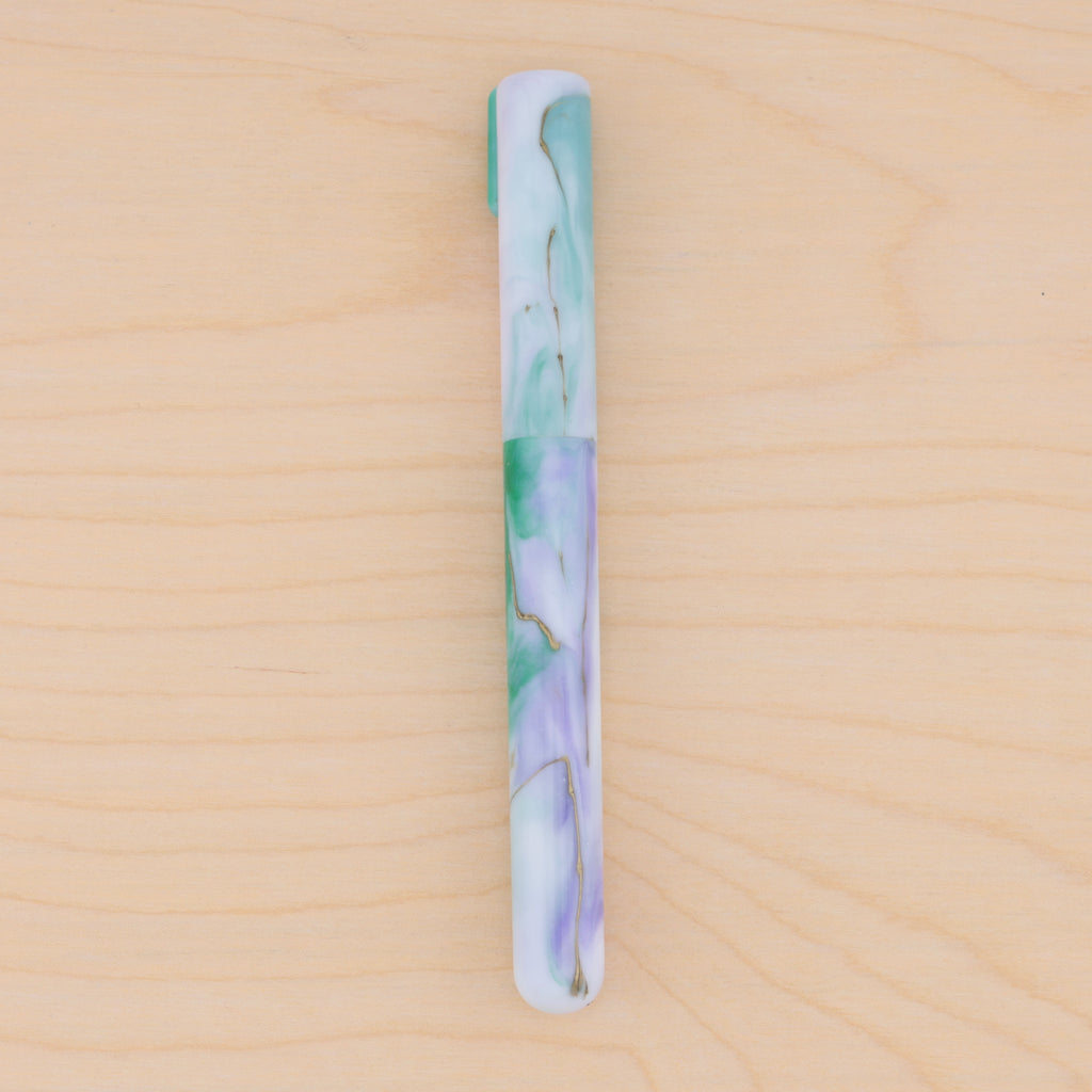 Gold Marble in Green & Purple Watercolor (H)