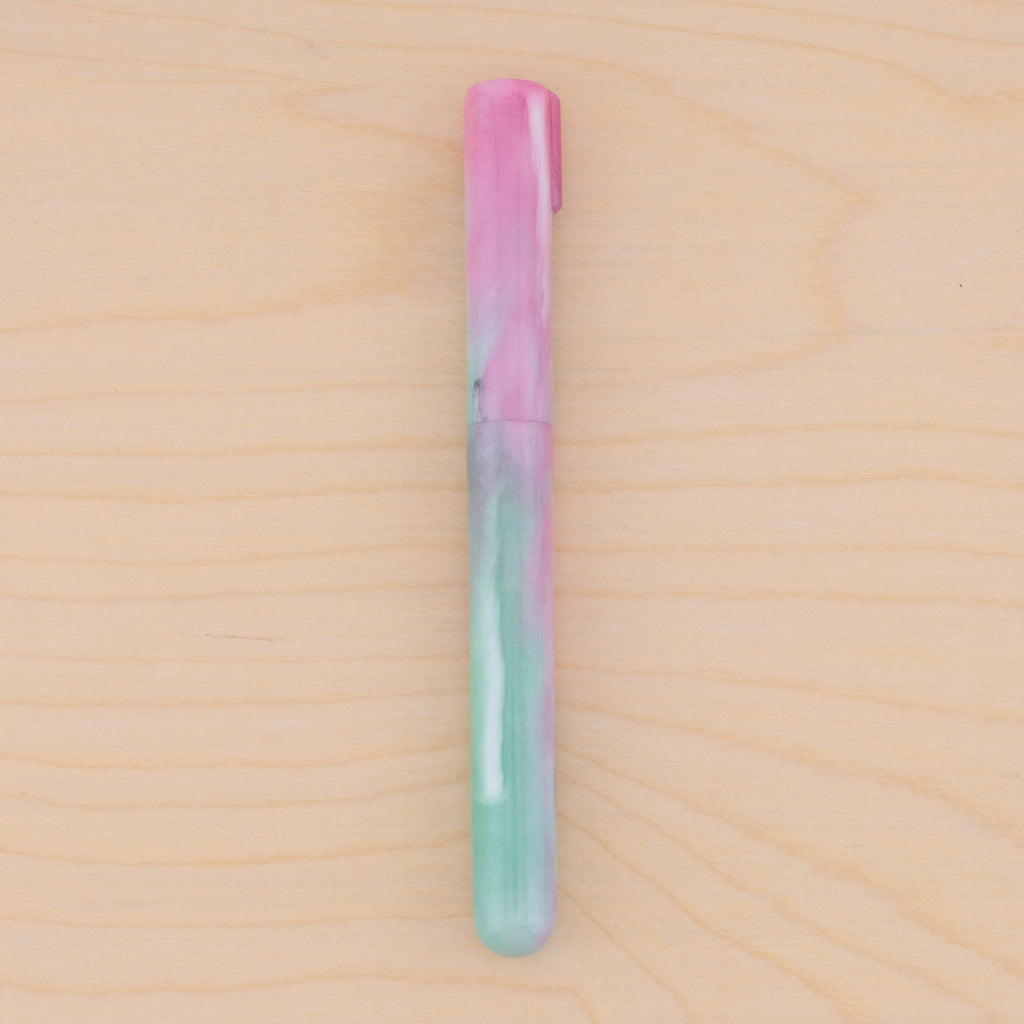 Silver Marble in Pink & Mint Watercolor (H)