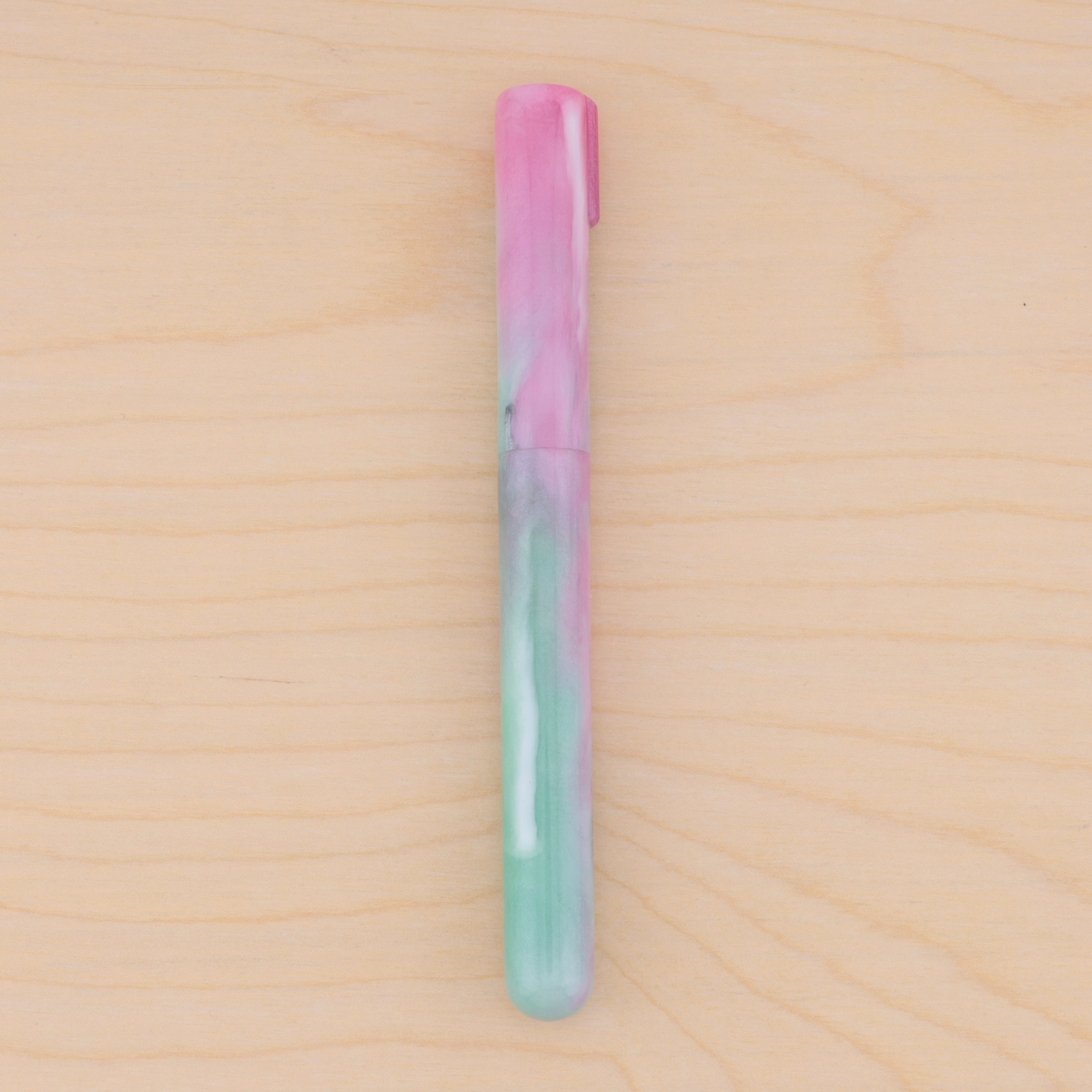 Silver Marble in Pink & Mint Watercolor (H)