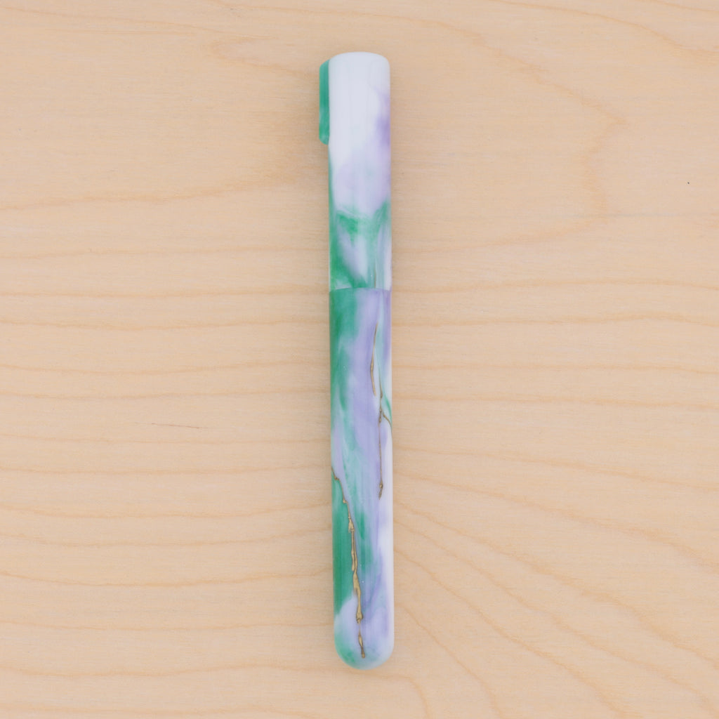 Gold Marble in Green & Purple Watercolor (H)