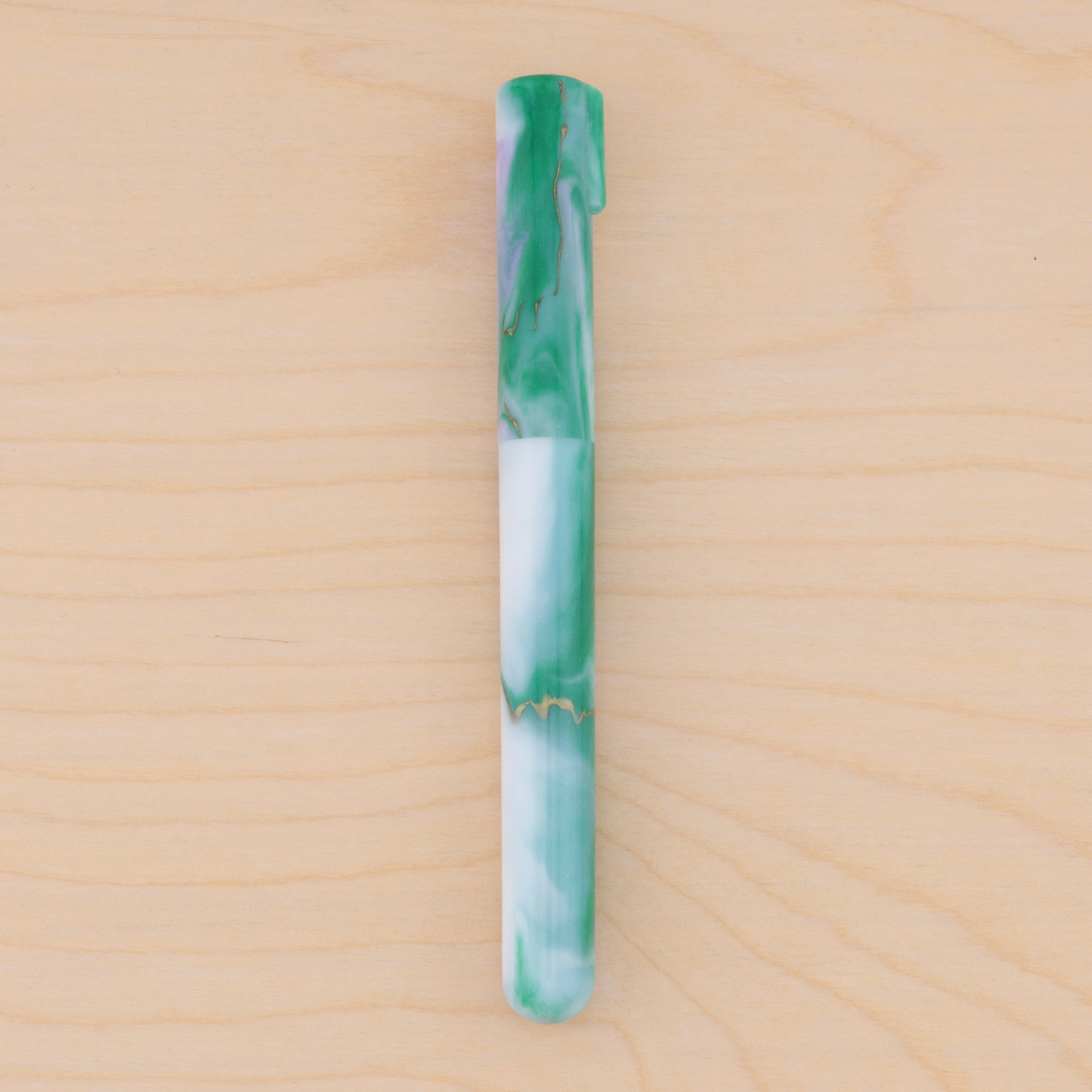 Gold Marble in Green & Purple Watercolor (H)