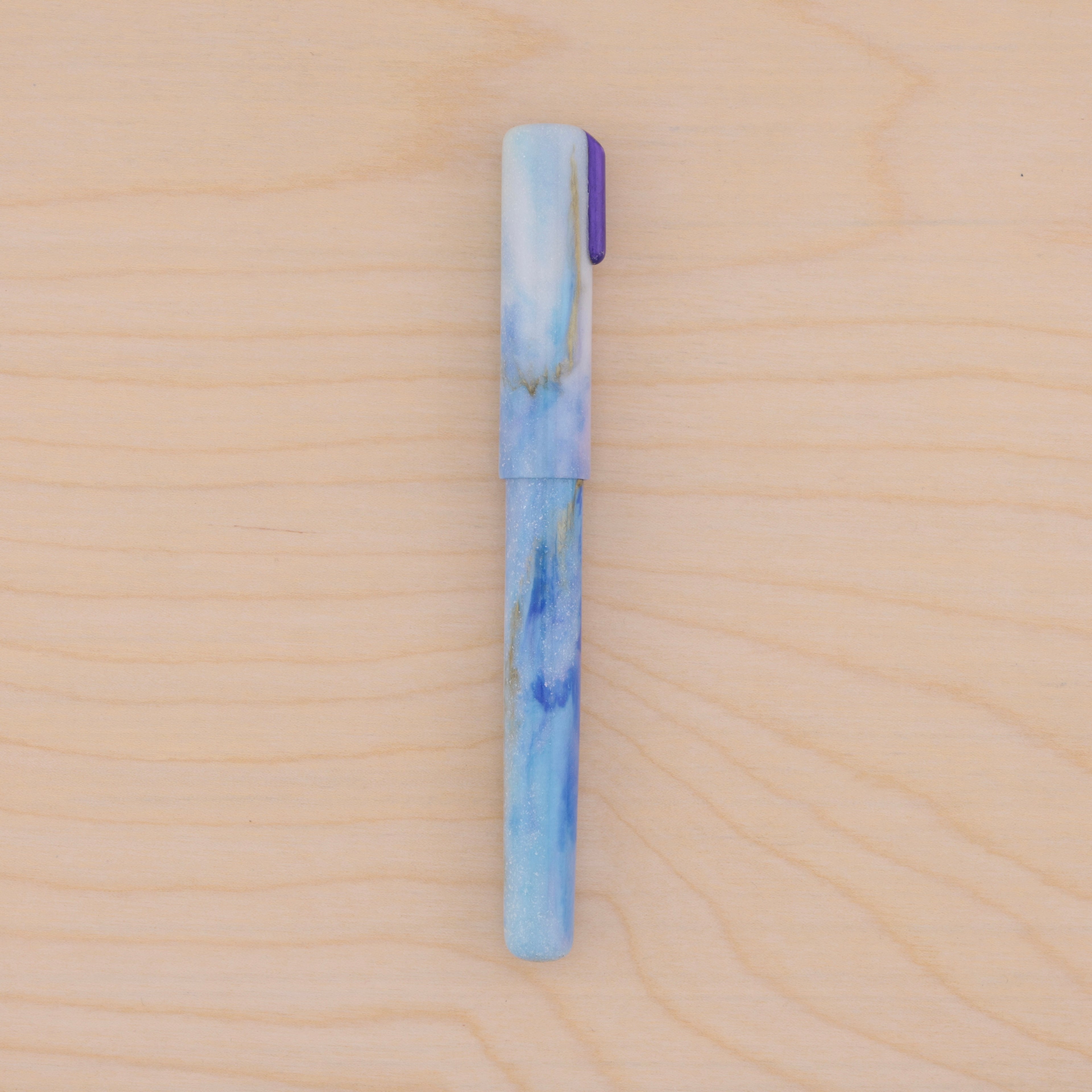 Gold Marble in Blue & Purple Watercolor
