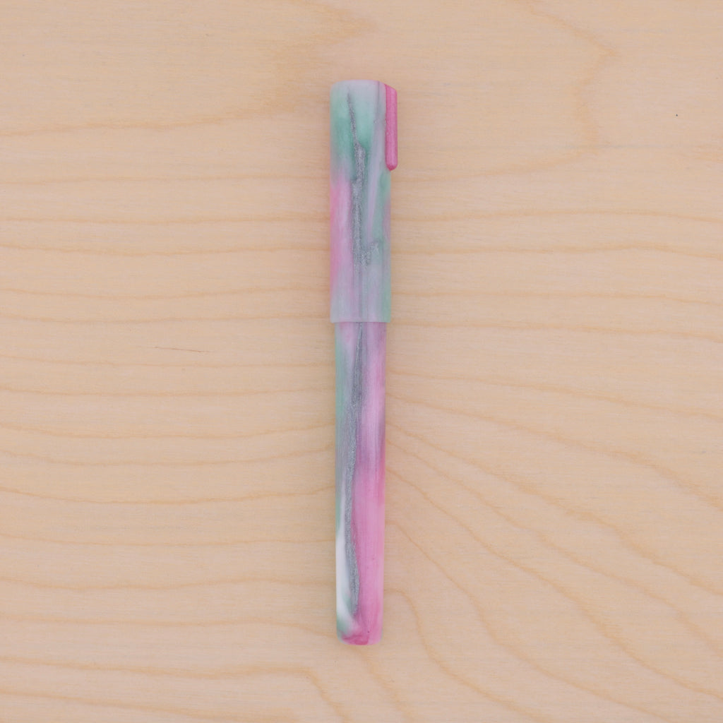 Silver Marble in Pink & Mint Watercolor (B5)