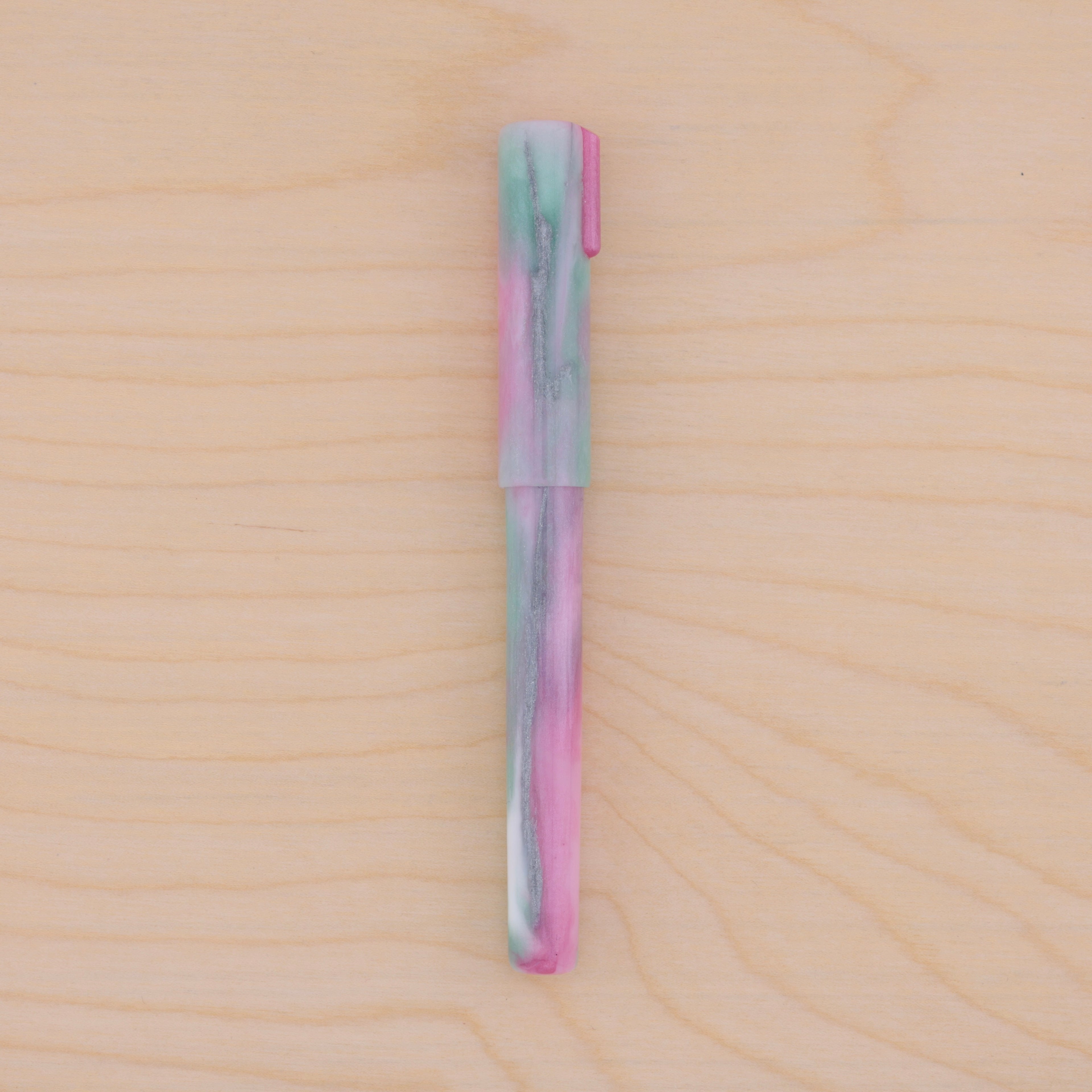 Silver Marble in Pink & Mint Watercolor (B5)