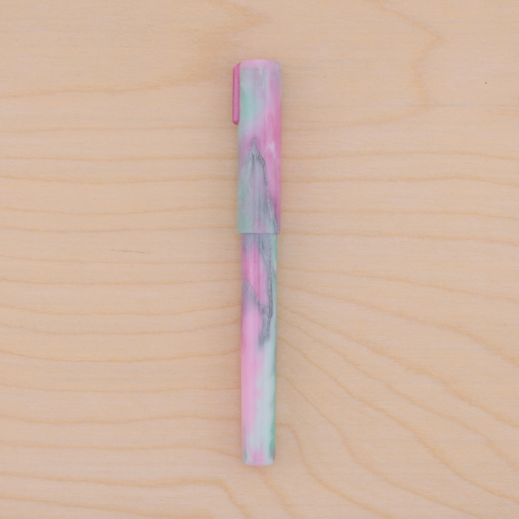 Silver Marble in Pink & Mint Watercolor (B5)