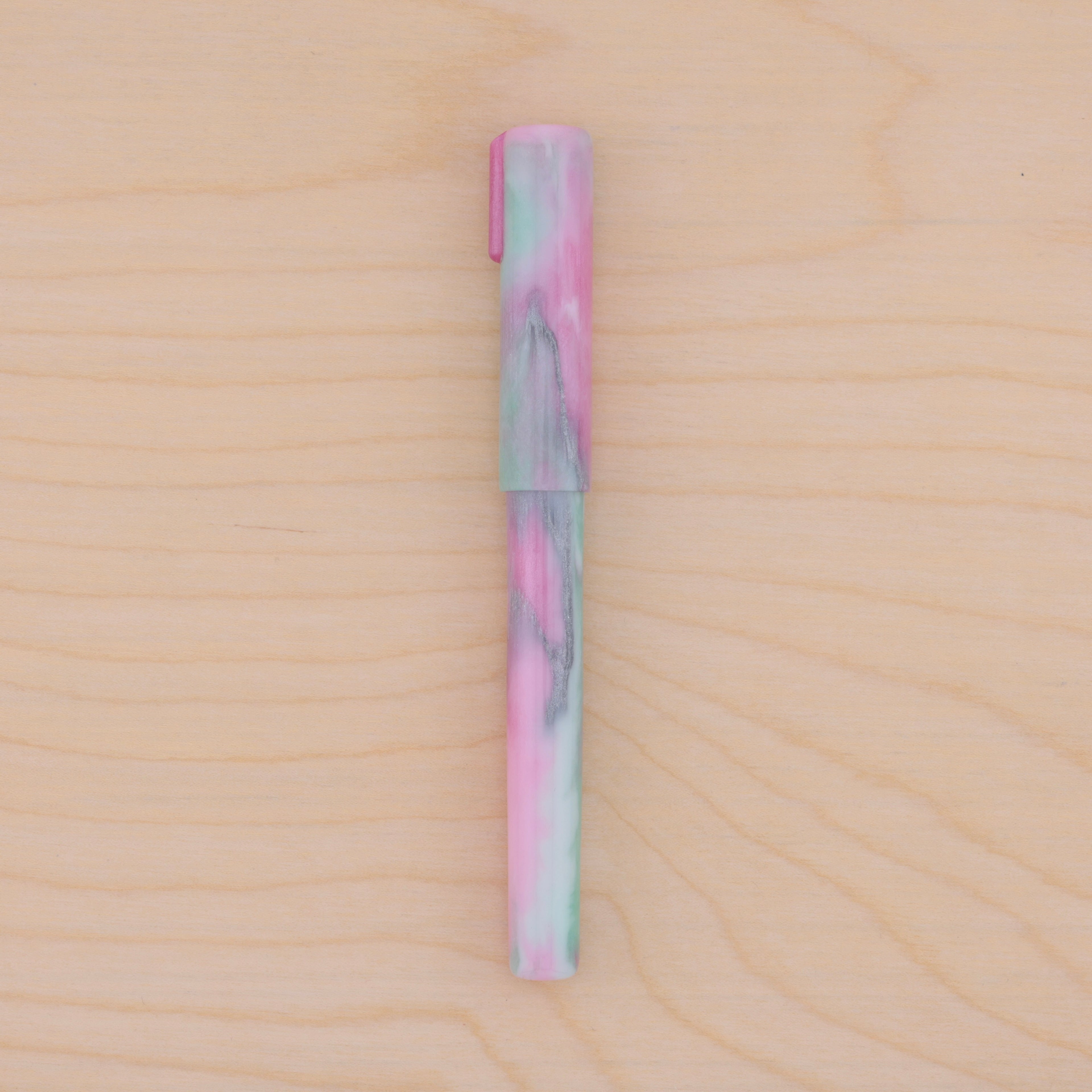 Silver Marble in Pink & Mint Watercolor (B5)