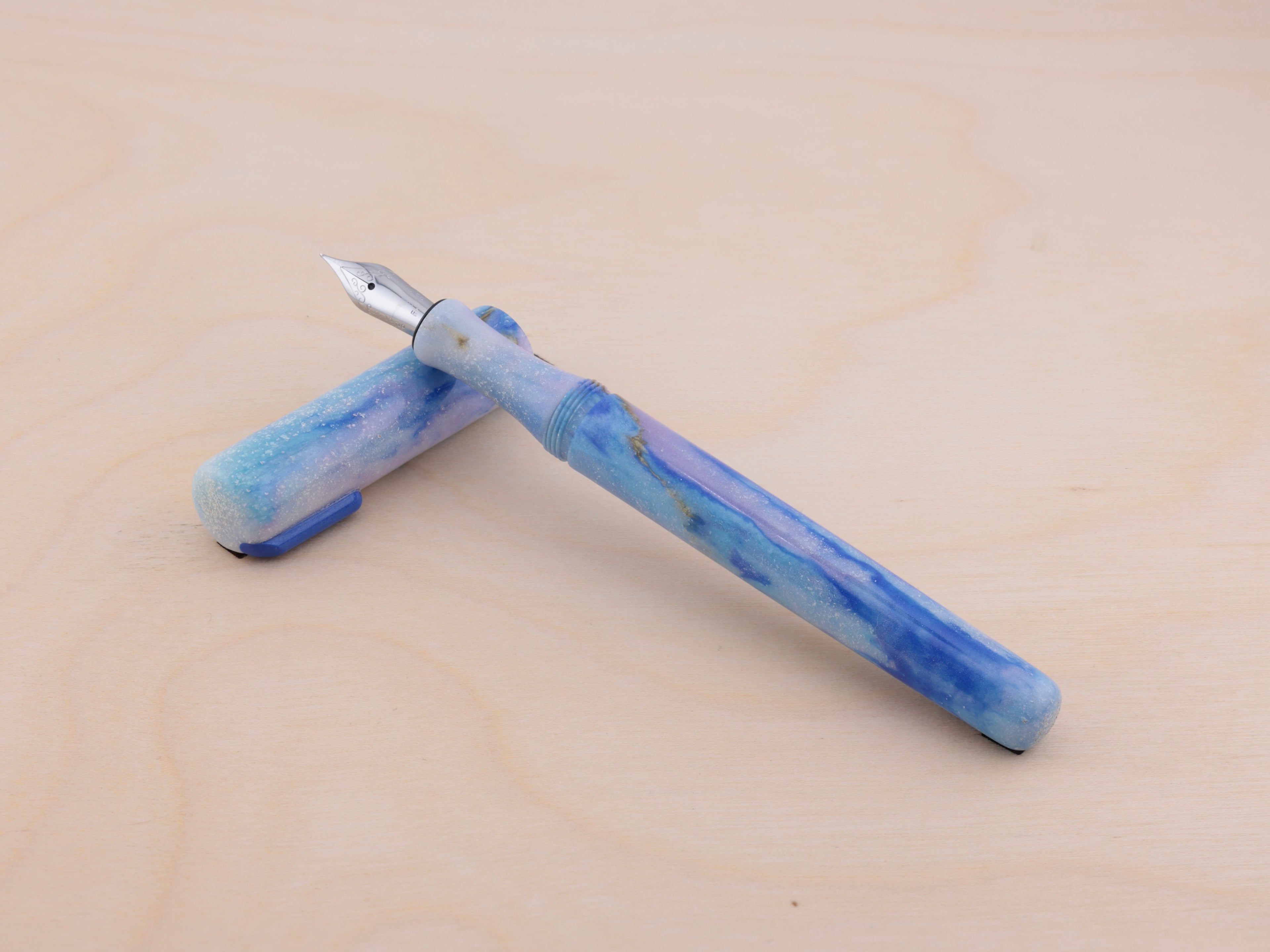 Gold Marble in Blue & Purple Watercolor