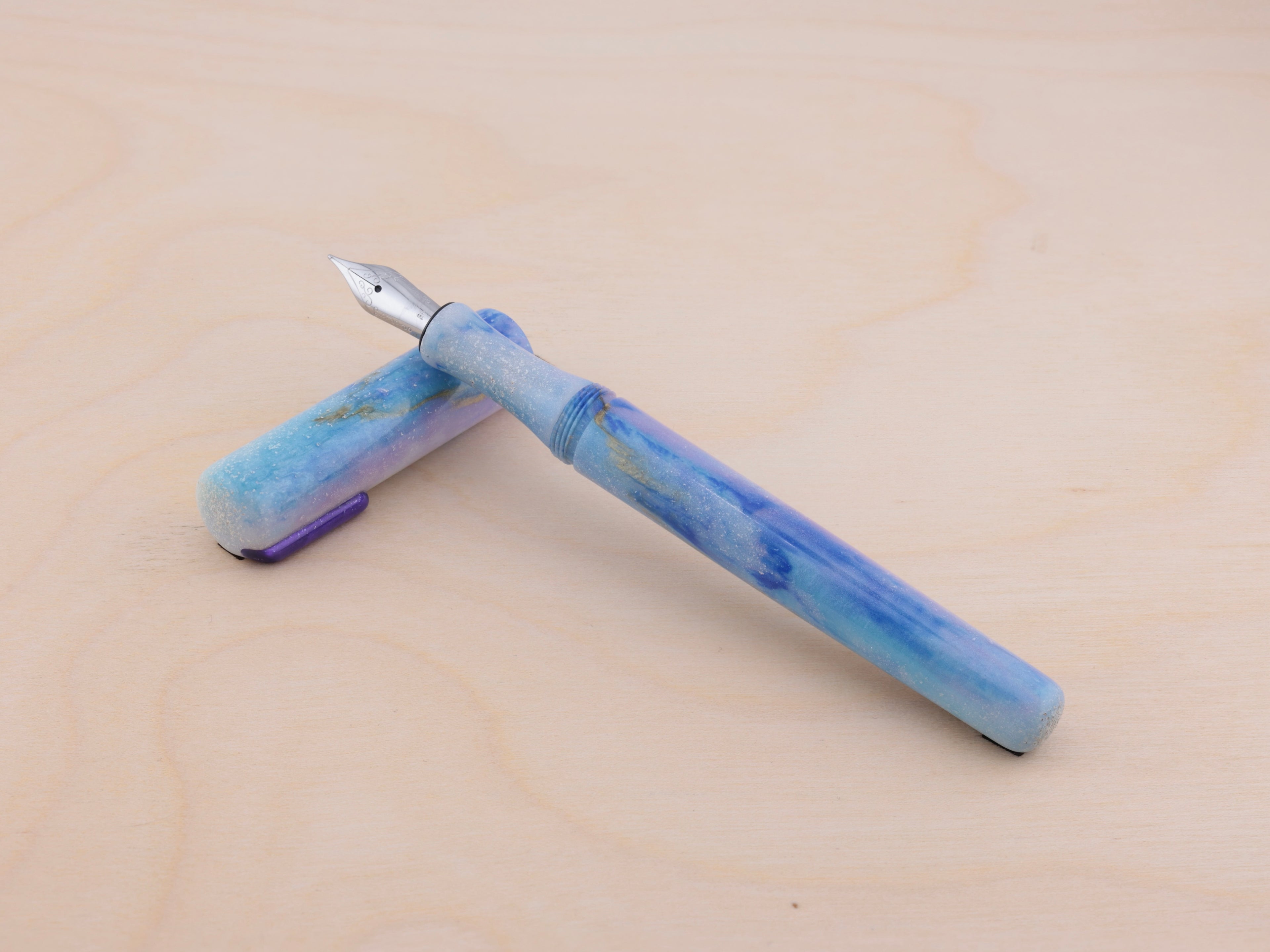 Gold Marble in Blue & Purple Watercolor