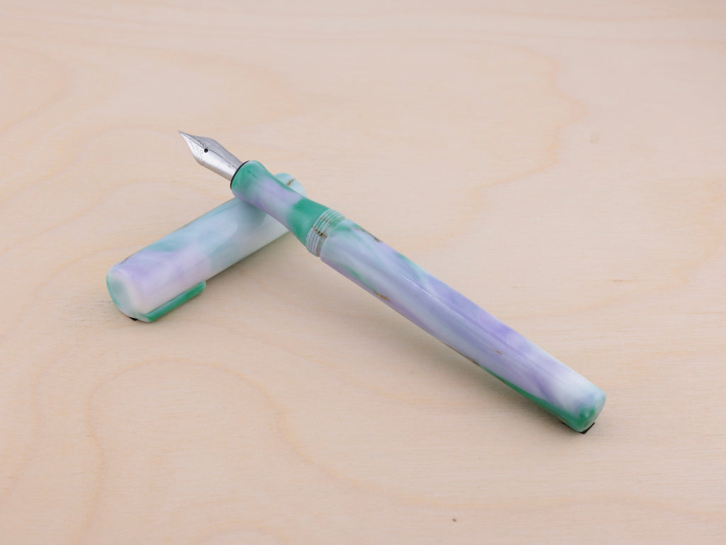 Gold Marble in Green & Purple Watercolor (B5)
